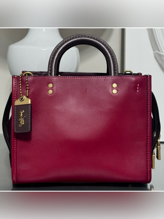 Coach Handbags - COACH Rogue 25 Brick Red Multi Leather Satchel Crossbody Bag